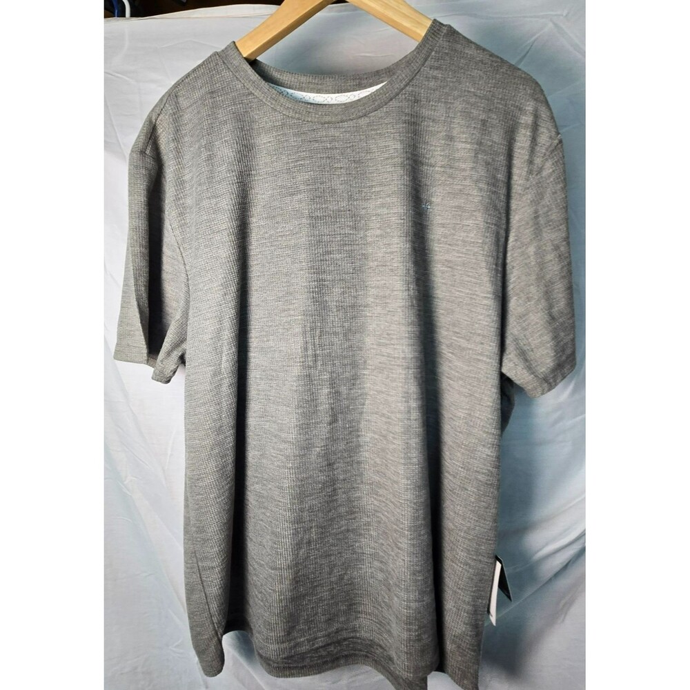 NWT FRYE Premium Sleepwear Men's XL Short Sleeve Waffle Knit Lounge Shirt Gray